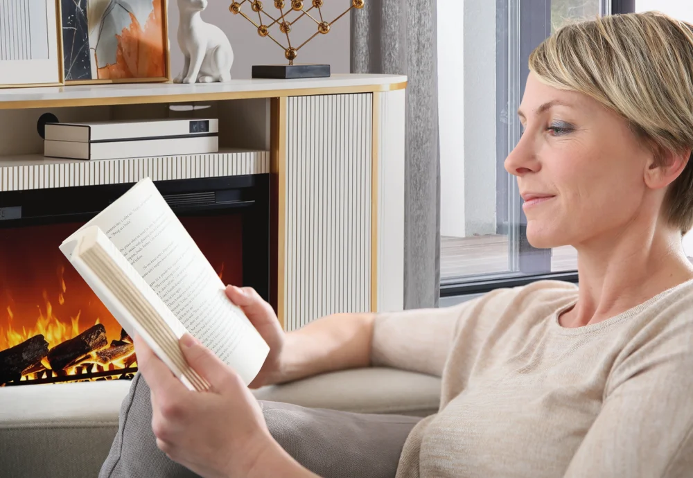 electric fireplace in living room